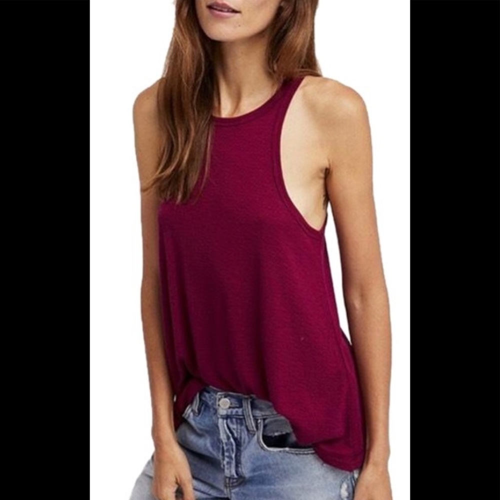 Free People Ribbed Tank NWOT Large
